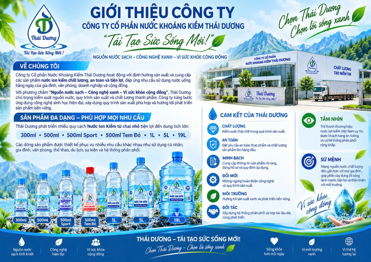 NƯỚC KHOÁNG KIỀM THÁI DƯƠNG